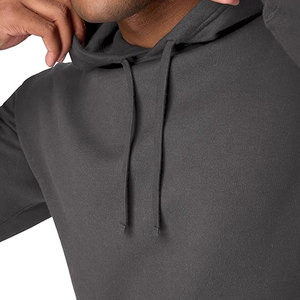 Sweat à capuche personnalisé pour homme, gris anthracite, en molleton de coton, style streetwear, uni, vêtements de sport, exportation premium directe d'usine de Sialkot - Product Image 5