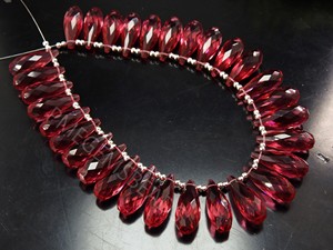 Cuentas de Cuarzo Rosa Rubelita en Forma de Lágrima de Cristal Hidrofílico, 20x8mm, Facetadas, Piedra Suelta Certificada para Joyería DIY, Venta al por Mayor - Product Image 2