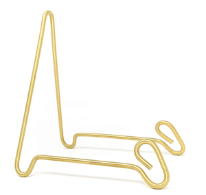 Brass Rack Display Holder Wholesale Kitchenware Decorative Eco-Friendly Save Space Plate Stand Wholesale Price - Product Image 2