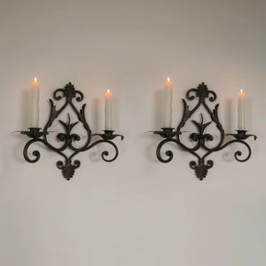 Modern Iron Wall Candle Sconce Holder For Interior Decoration In Living Room Bedroom And Hotel Lobby - Product Image 1