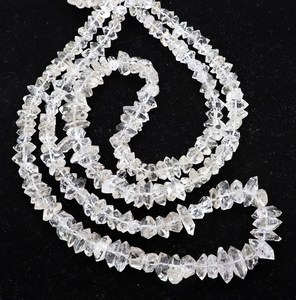 AAA Plus Quality White Herkimer Diamond Quartz Nugget Beads 9-12MM Diamond Quartz Gemstone Beads Natural Herkimer Rough <b>Stone</b> - Product Image 1
