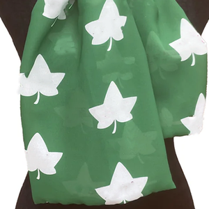 Pañuelo Delgado de Gasa Premium Alpha Kappa Alpha AKA Rosa Salmón y Verde Manzana - Ligero, Regalo para la Hermandad Ivy Leaf - Product Image 6