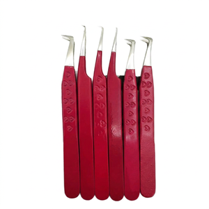 Pinzas para extensiones de pestañas Teejay Parot de color verde, personalizadas con etiqueta privada, con punta de volumen, duraderas y con punta de fibra de precisión. - Product Image 3