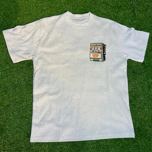เสื้อยืดสตรีทแวร์ผู้ชายทรงโอเวอร์ไซส์สุดเทรนดี้ ผ้าฝ้าย 100% ทรงดรอปไหล่ น้ำหนัก 250gsm ไซส์พลัส ตกแต่งด้วยงานปักคริสตัล - Product Image 3