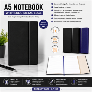 Libreta de Cuero PU A5 con Tapa Dura, Cosida con Hilo, Cierre Magnético, 80 Hojas de Papel Sombreado, Marcapáginas con Cinta, Regalo Premium - Product Image 6