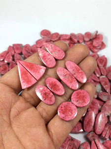 Vente en gros de paires de thulite rose, pierres précieuses naturelles, cabochons, pierres facettées, cristal, fournisseur en vrac, exportation Inde - Product Image 2