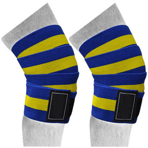 Bandes de genou élastiques respirantes avec protection professionnelle et fermeture auto-agrippante pour le cross-training, la gym, le fitness et la musculation - Product Image 6