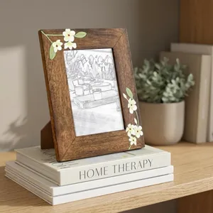 Handpainted Wooden Photo <b>Frame</b> for Home Decor Handmade Decorative <b>Picture</b> <b>Frame</b> for Table Wall Living Room Bedroom - Product Image 6