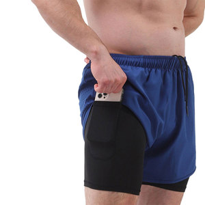 Shorts de sport d'été décontractés pour l'entraînement musculaire, la course et la gym, couleur unie, respirants, séchage rapide, taille élastique - Product Image 3