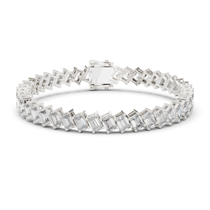 Wholesale 10K White <b>Gold</b> Diamond Bracelet Emerald Cut 7.52ct Natural Diamonds Luxury Designer Fine Jewelry Gift Women - Product Image 1