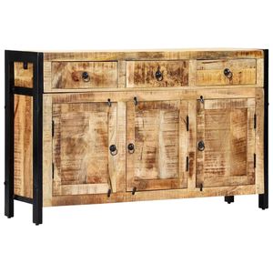 Buffet moyen en bois de manguier massif naturel avec acier thermolaqué – Meuble durable et élégant - Product Image 1