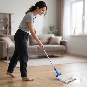 Factory Wholesale Heavy Duty Cotton Thread String Mop Head Refill Extendable Handle Durable 20,000+ Uses Commercial Wet Mopping - Product Image 4