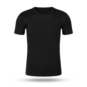 Wholesale Custom Print 100% Polyester <b>White</b> Black Blank <b>Plain</b> T <b>Shirt</b> Short Sleeve Men's T <b>Shirt</b> for Casual Style OEM Design - Product Image 2