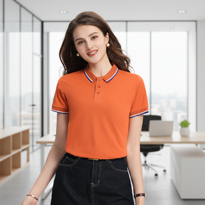 เสื้อโปโลผู้หญิงคุณภาพสูง OEM 2026 สำหรับกอล์ฟ ผ้าอินเตอร์ล็อค เฮเธอร์ - Product Image 1