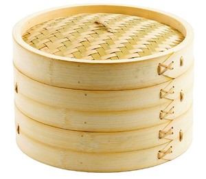 Cuisinière vapeur traditionnelle en bambou – Panier vapeur artisanal pour raviolis, légumes, prix compétitif // Mr.Tom - Product Image 4