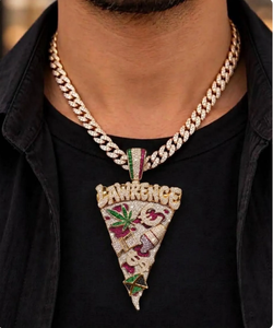 จี้รูปพิซซ่า LAWRENCE ประดับเพชรโมอิสซาไนต์ จี้หรูหราสำหรับขายส่ง - Product Image 6