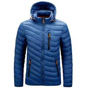 Fully Customized Men's Waterproof Canvas Puffer <b>Jackets</b> Polyester Wadding Filled Winter DDP Shipping - Product Image 5