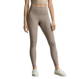 Leggings Deportivos para Mujer, Transpirables, Sin Costuras, Cintura Alta, Estilo Casual, con Logotipo, Color Sólido - Product Image 1