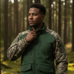 Premium Quality <b>Mens</b> Softshell Hunting <b>Jacket</b> Waterproof Silent Fabric Camouflage Outdoor Tactical Field Apparel - Product Image 5