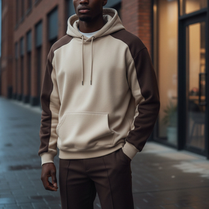 Sudadera con capucha para hombre, informal, de invierno, 100% algodón, forro polar, cortavientos, con cremallera, lisa, con logo personalizado estampado en relieve, talla grande, venta al por mayor - Product Image 5