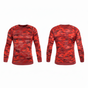 T-shirt de compression à manches longues, séchage rapide, extensible, pour fitness, gym, entraînement sportif, couche de base, col rond, respirant, très vendu - Product Image 4