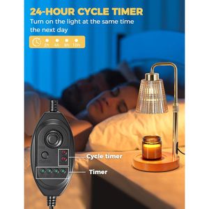 Lampe chauffe-bougie à intensité variable avec minuterie, cadeau d'anniversaire ou de pendaison de crémaillère pour femme et maman, élégante décoration pour la maison neuve avec chauffe-cire J - Product Image 3