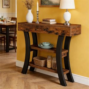 Consolle da Ingresso con Spazio Contenitore per Divano e Atrio, Dotata di Pratico Vano Portaoggetti - Product Image 4