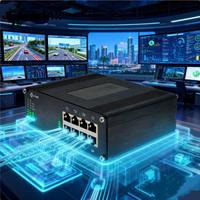 Switch PoE Industrial para Sistemas de Seguridad, 8 Puertos Gigabit PoE+ para Cámaras IP y Puntos de Acceso Inalámbricos, Plug & Play, Entrada de 48-57VDC