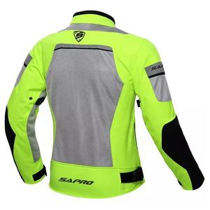 Veste d'été de moto pour hommes Armure approuvée CE Doublure imperméable détachable Panneaux de maille respirante Col montant BON prix - Product Image 2