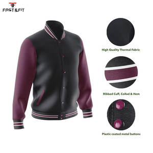 Veste universitaire unisexe personnalisable en toile respirante grande taille avec logo frontal pour l'hiver – Vente en gros - Product Image 3