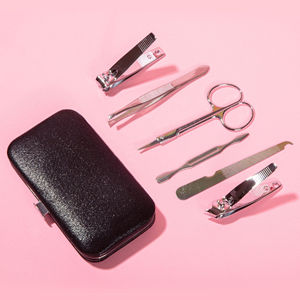 Ensemble professionnel de manucure et pédicure en acier inoxydable, kit d'outils de soin 5-en-1, coupe-cuticules, coupe-ongles, pour adultes - Product Image 6