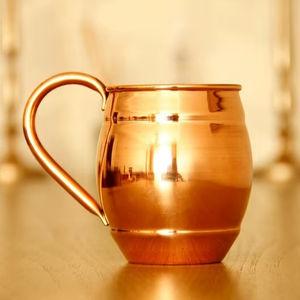 Tasses à Moscow Mule en cuivre Trynow, 16 oz, en cuivre pur, tasses à bière martelées, tasses de voyage avec poignée - Product Image 1