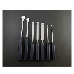 AiSLING INTERNATIONAL – Ensemble de 7 instruments chirurgicaux manuels en acier inoxydable pour périoste, ciseaux et curettes osseuses, pour la colonne vertébrale - Product Image 1