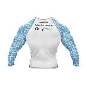 White and Black BJJ Professional Training Men Women Kingz Rash Guard Ranked Short <b>Sleeve</b> Rashguard - Product Image 3