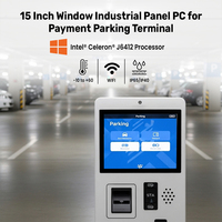 Panel PC Industrial de 15 Pulgadas con Windows 11 J6412, Instalación de Marco Abierto Integrada, Montaje VESA de 100 mm, Resistente al Agua IP65, Pantalla Táctil PCAP Multitáctil