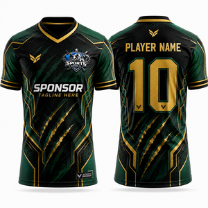 Nouveau maillot de football en polyester tricoté à l'infini, flexible, anti-transpiration, léger, excellence sportive - Product Image 1