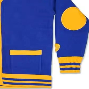 Long Sleeves College University Knitted Cardigan <b>Sweater</b> - Product Image 2