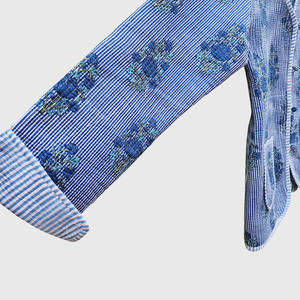 Cardigan Bohème Brodé Floral Ouvert sur le Devant à Manches Longues Grande Taille pour Femme – Vêtement d'Extérieur Décontracté en Coton pour le Printemps, Col en V - Product Image 4