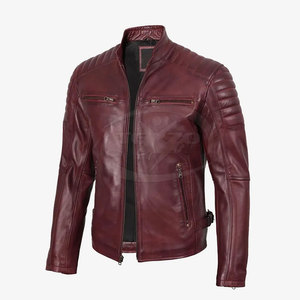 Best Material Genuine Leather Casual Front Logo High Quality Winter Men's Leather <b>Jacket</b> Low Price Hot Selling - Product Image 5