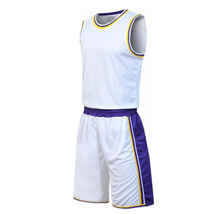 Ensemble de shorts de sport respirants grande taille à prix abordable, maillot de basket imprimé sans manches à col en V pour adultes et clubs - Product Image 5