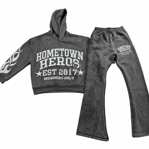 Conjunto de Chándal Personalizado para Hombre, Estilo Urbano, Oversize, Sudadera con Capucha y Pantalones Jogger, 2 Piezas, OEM, Marca Privada - Product Image 1