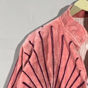 Veste en velours Suzani faite à la main |   Couette Bohème Broderie Œil 100% Coton Respirante Anti-Plis Séchage Rapide Automne/Hiver - Product Image 6