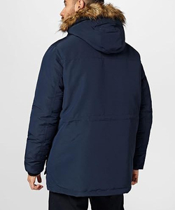 Chaqueta Acolchada con Capucha Azul Marino para Hombre, con Forro de Piel Sintética, Resistente al Viento, Gruesa, para Invierno, Corte Regular, Estilo Casual, Cierre de Cremallera - Product Image 4