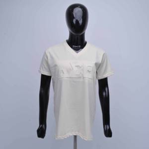 Camisetas de Mujer de Manga Corta de Algodón Blanco de Primera Calidad con Logotipo Personalizado, Fabricación OEM, Bordado en Relieve en la Parte Delantera - Product Image 1