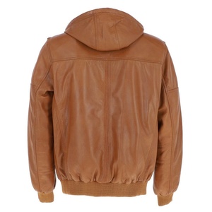 <b>Mens</b> Customized Real <b>Suede</b> Leather Retro Vintage Camel Zip Biker Racing <b>Jacket</b> Washed Nehru Collar - Product Image 3