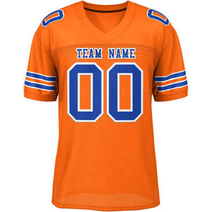 Camiseta de Fútbol Americano para Hombre, Blanca y Negra, 100% Algodón, Cuello Alto, Manga Corta, Malla Transpirable, Corte Regular, Personalizable con Nombre de Equipo - Product Image 6
