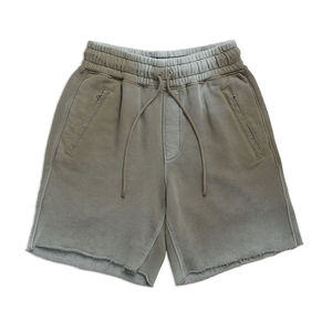 Shorts unis teints à la teinture, délavés à l'acide, ajustables, nouvelle collection, design personnalisé, fabriqués au Pakistan, pour hommes, en vente. - Product Image 1