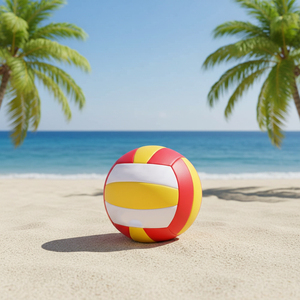 Balón de voleibol de playa cosido a máquina de cuero PU suave de alta calidad personalizado, color y logotipo personalizados. - Product Image 6