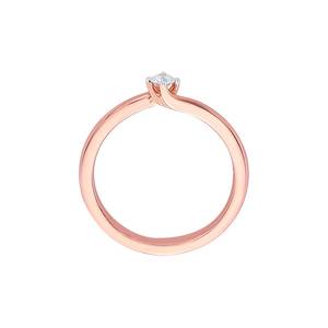 Anillo de Compromiso de Lujo Chapado en Oro Rosa con Moissanita, Corte Brillante Redondo, Engaste de Garras, Joyería Clásica para Mujer - Product Image 3