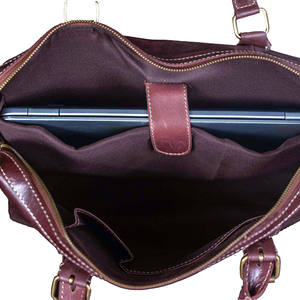 Genuine Leather Laptop Briefcase Satchel Bag for Men Women <b>Office</b> Genuine Leather Travel Handbag Elegant <b>Computer</b> Messenger Bag - Product Image 5